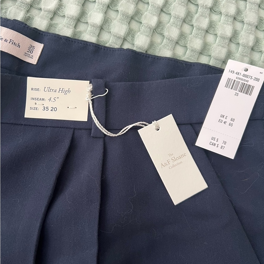 Navy Blue A&F Dress Shorts